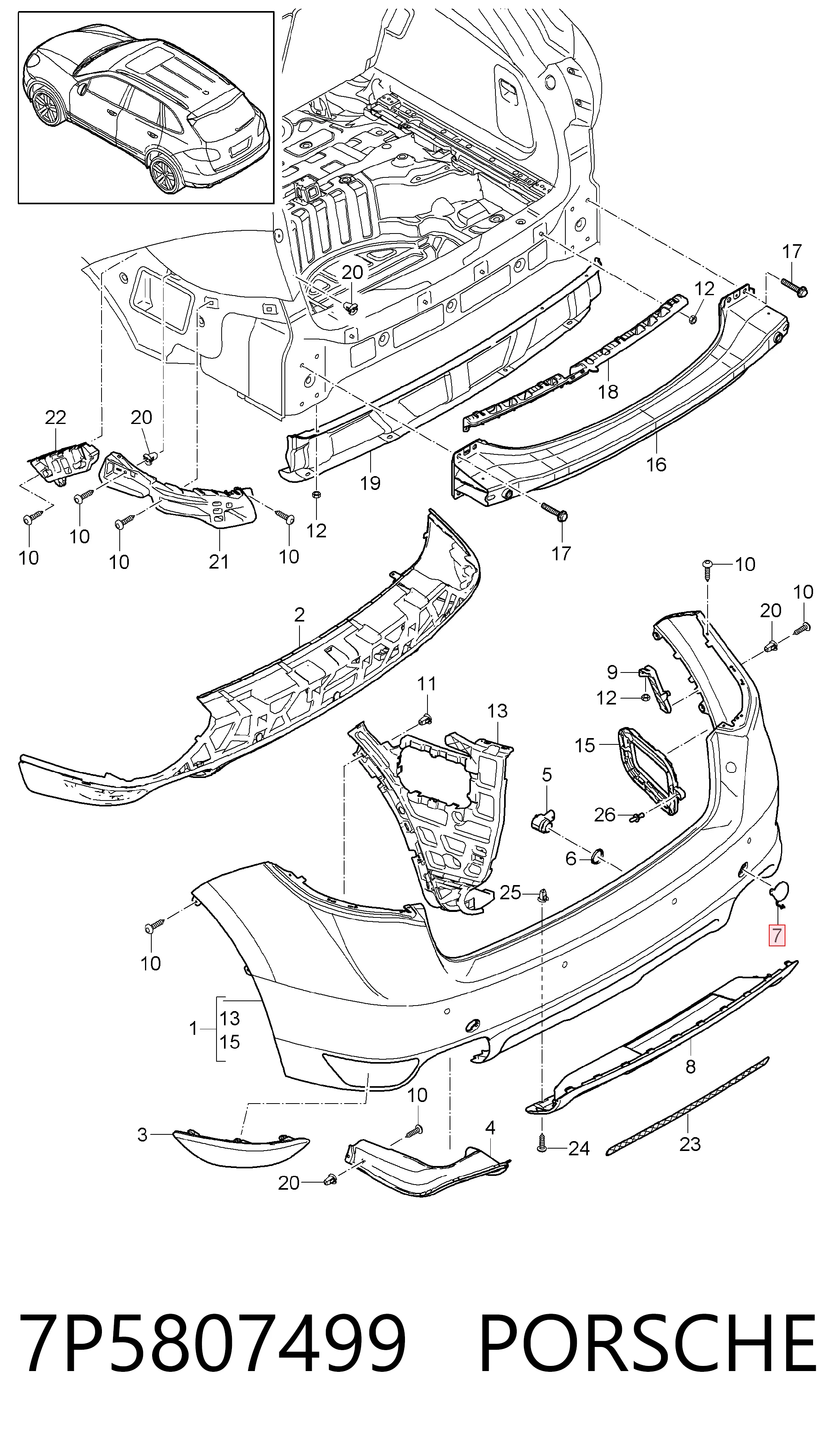 7P5807499 Porsche 