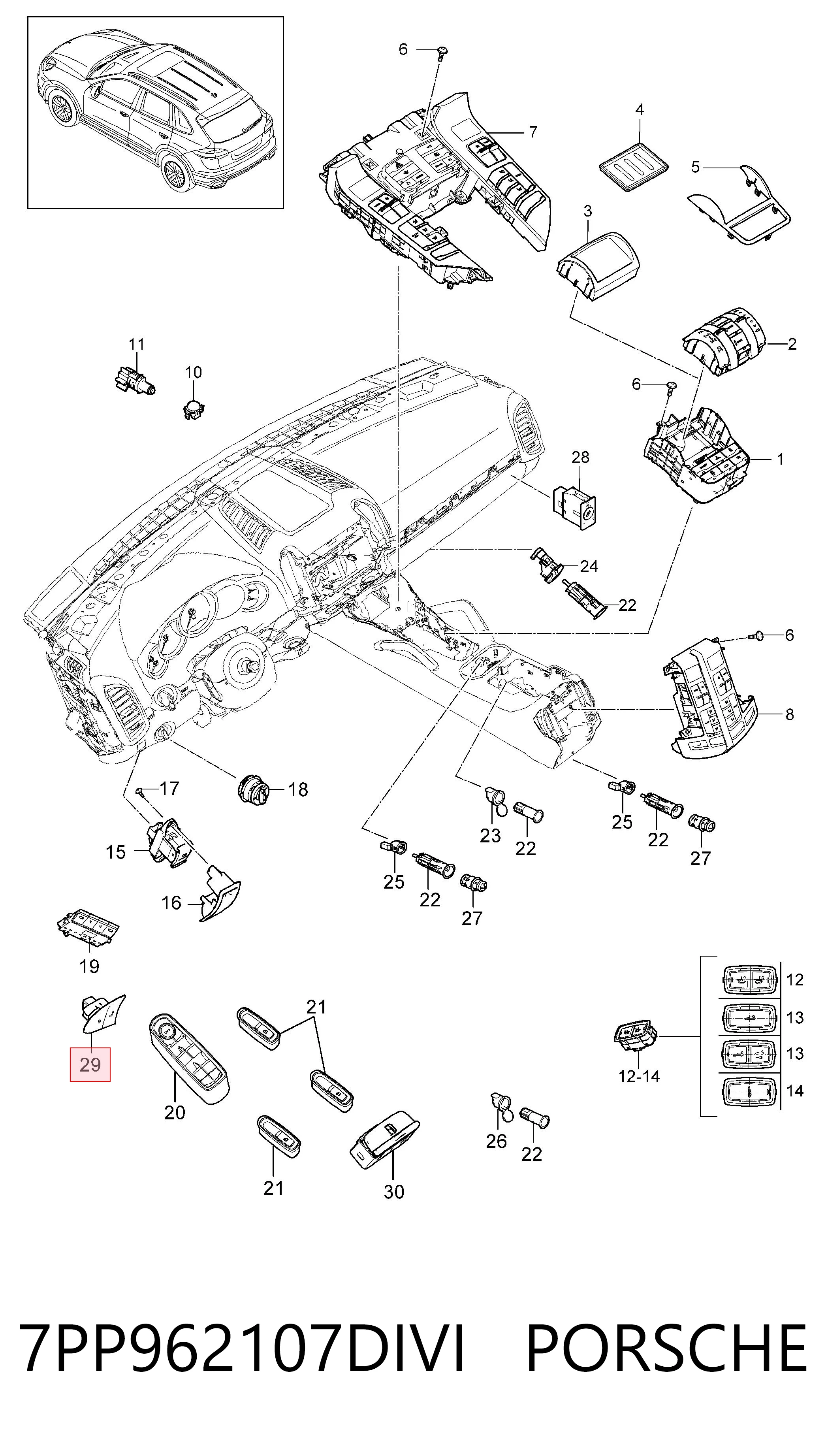 7PP962107DIVI Porsche 
