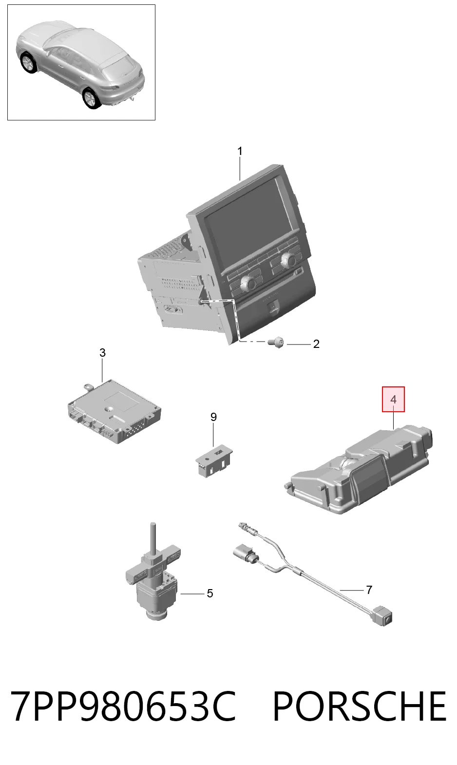 Камера системы обеспечения видимости VAG 7PP980653C цена, от 122.58 USD