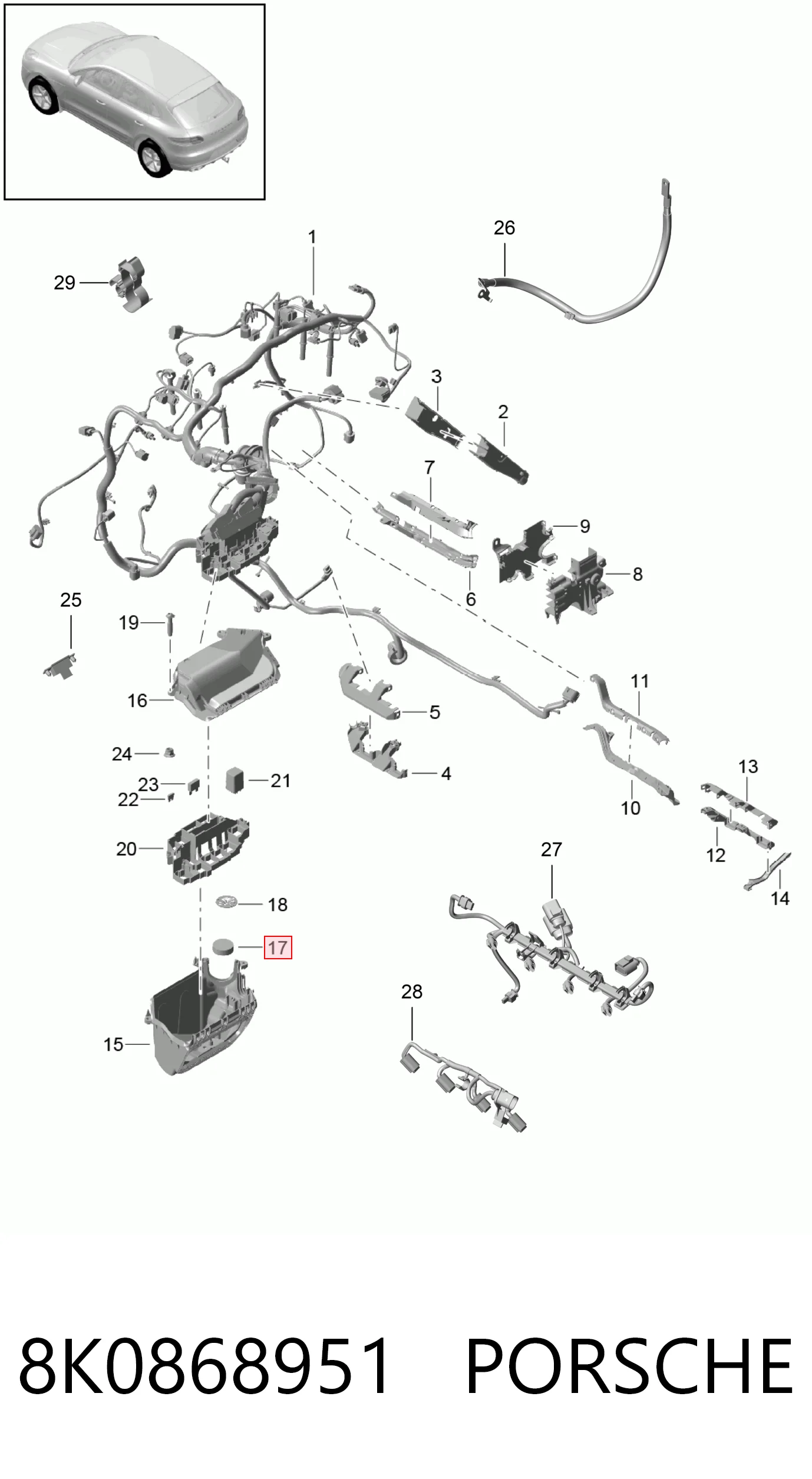 8K0868951 Porsche