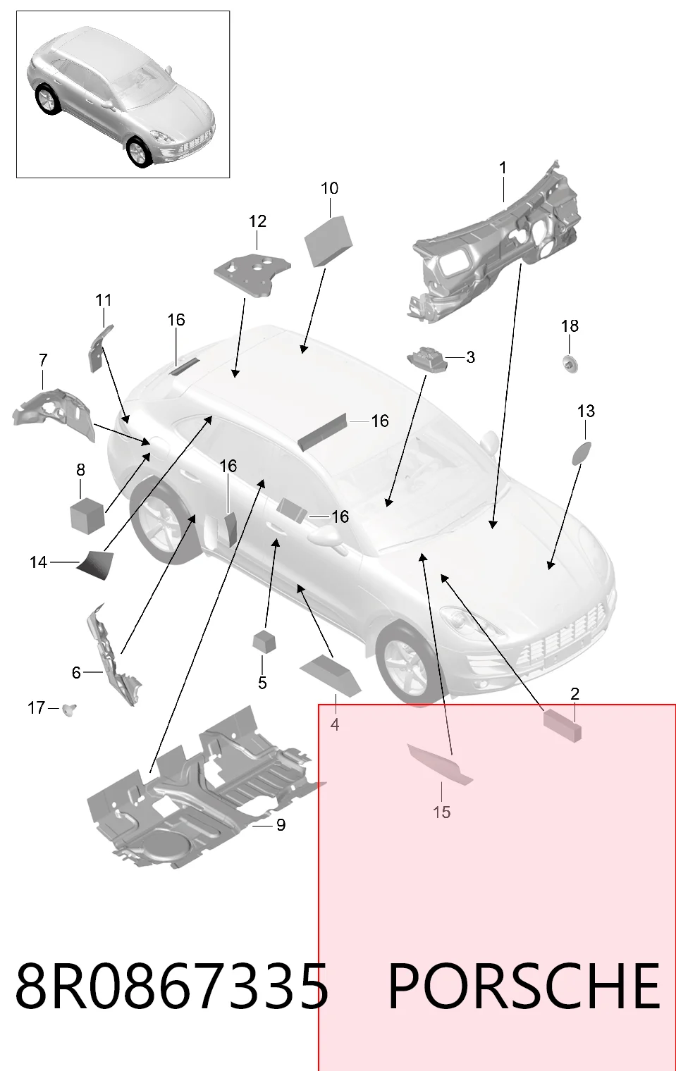 8R0867335 Porsche