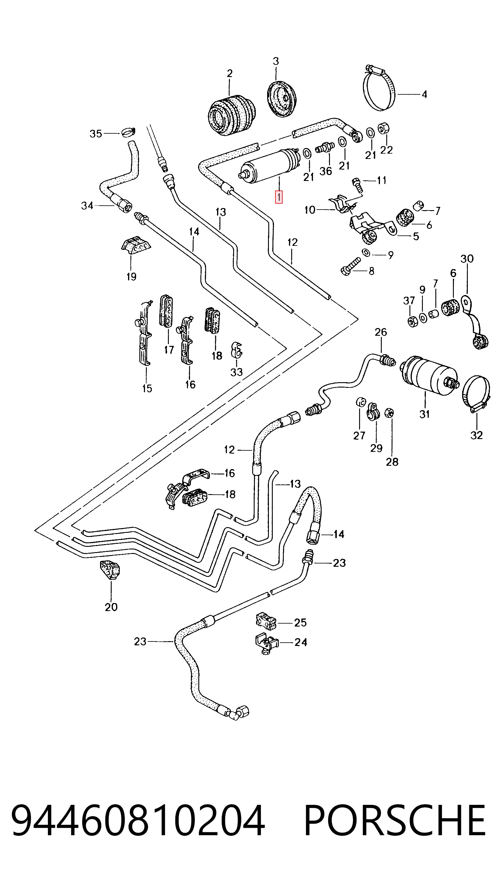 94460810204 Porsche Насос топливный магистральный