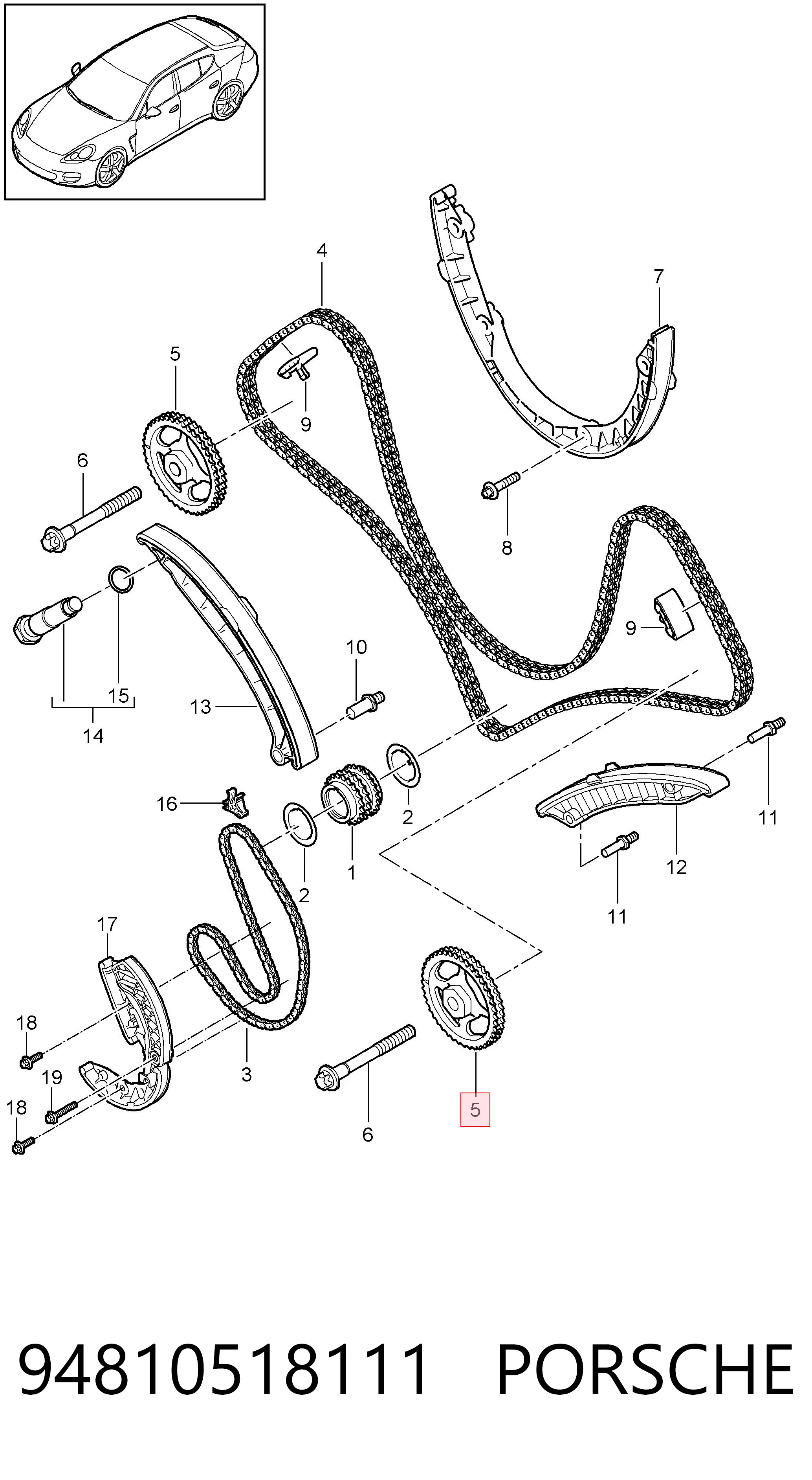 94810518111 Porsche Регулятор фаз газораспределения