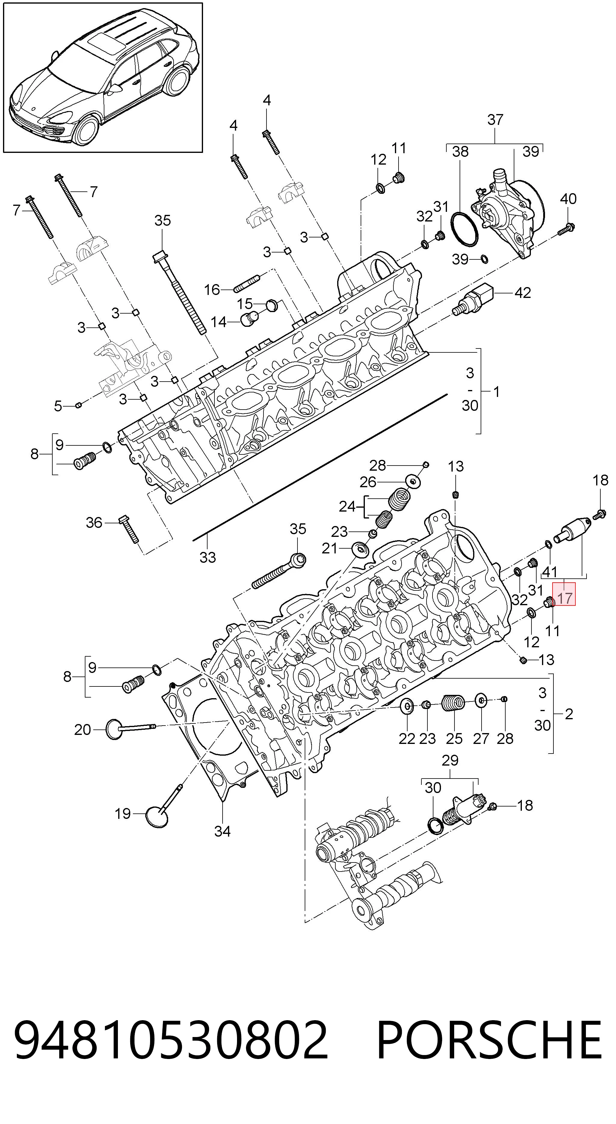 94810530802 Porsche Клапан положения фаз распредвала