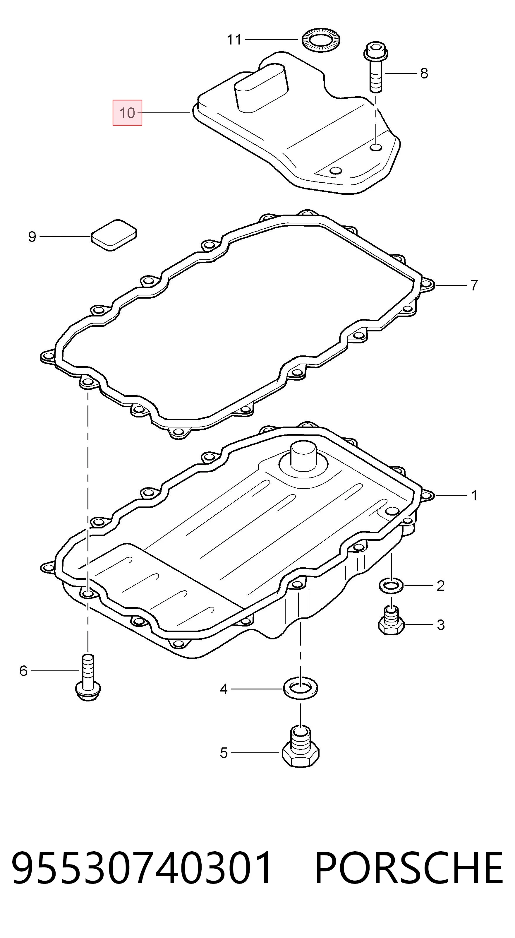 95530740301 Porsche Масляный фильтр АКПП