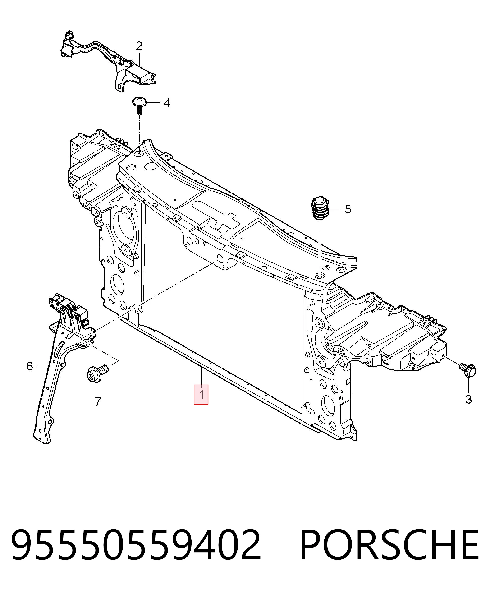 Панель передняя VAG 95550559402 цена, от 90.96 USD