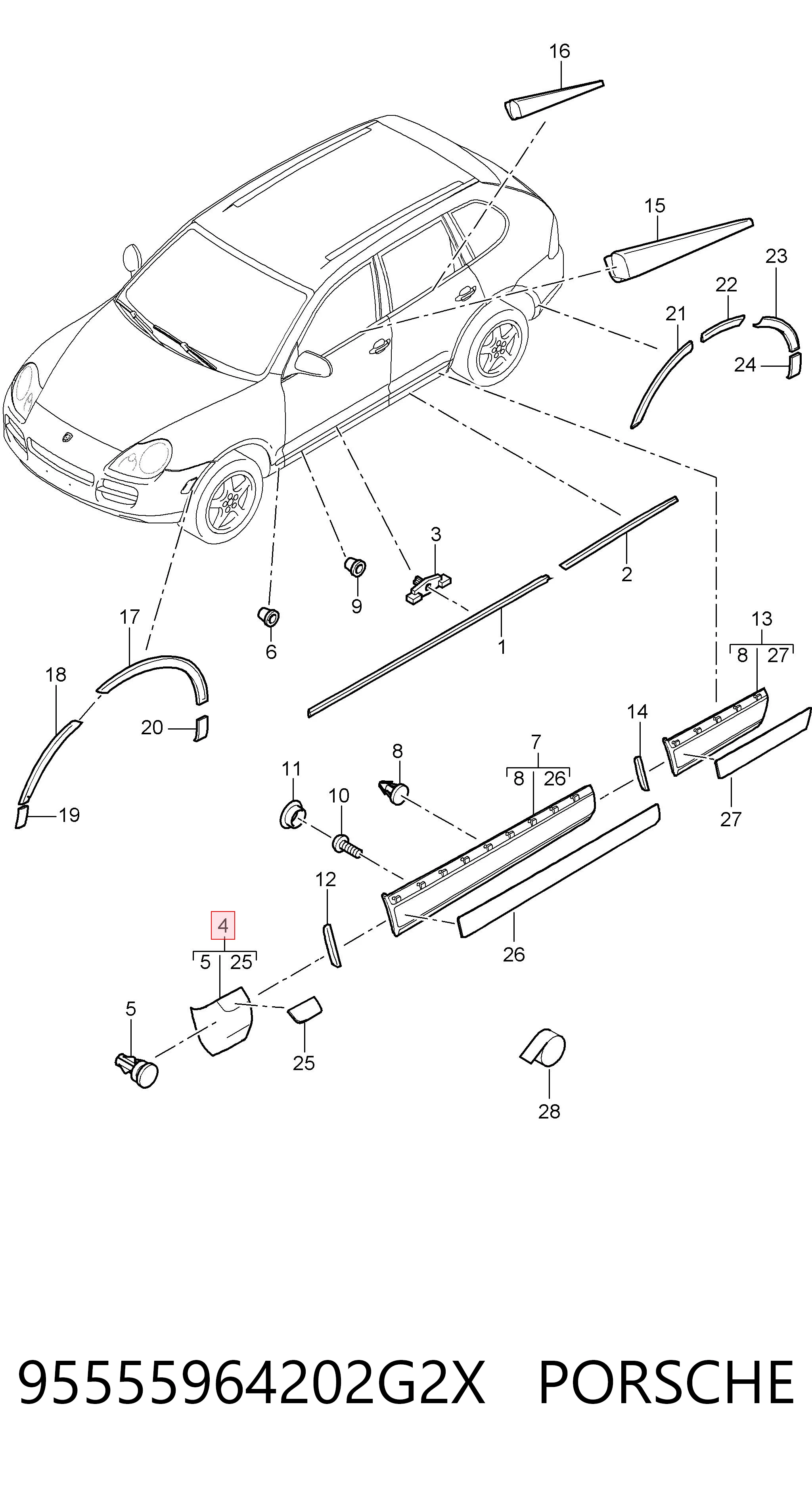95555964202G2X Porsche
