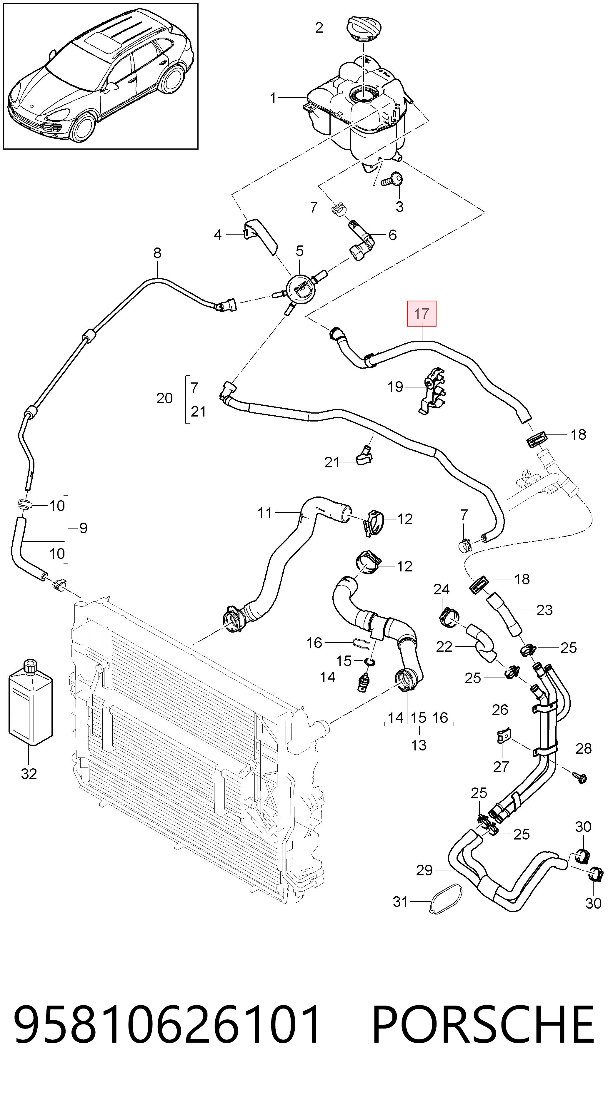 95810626101 Porsche 