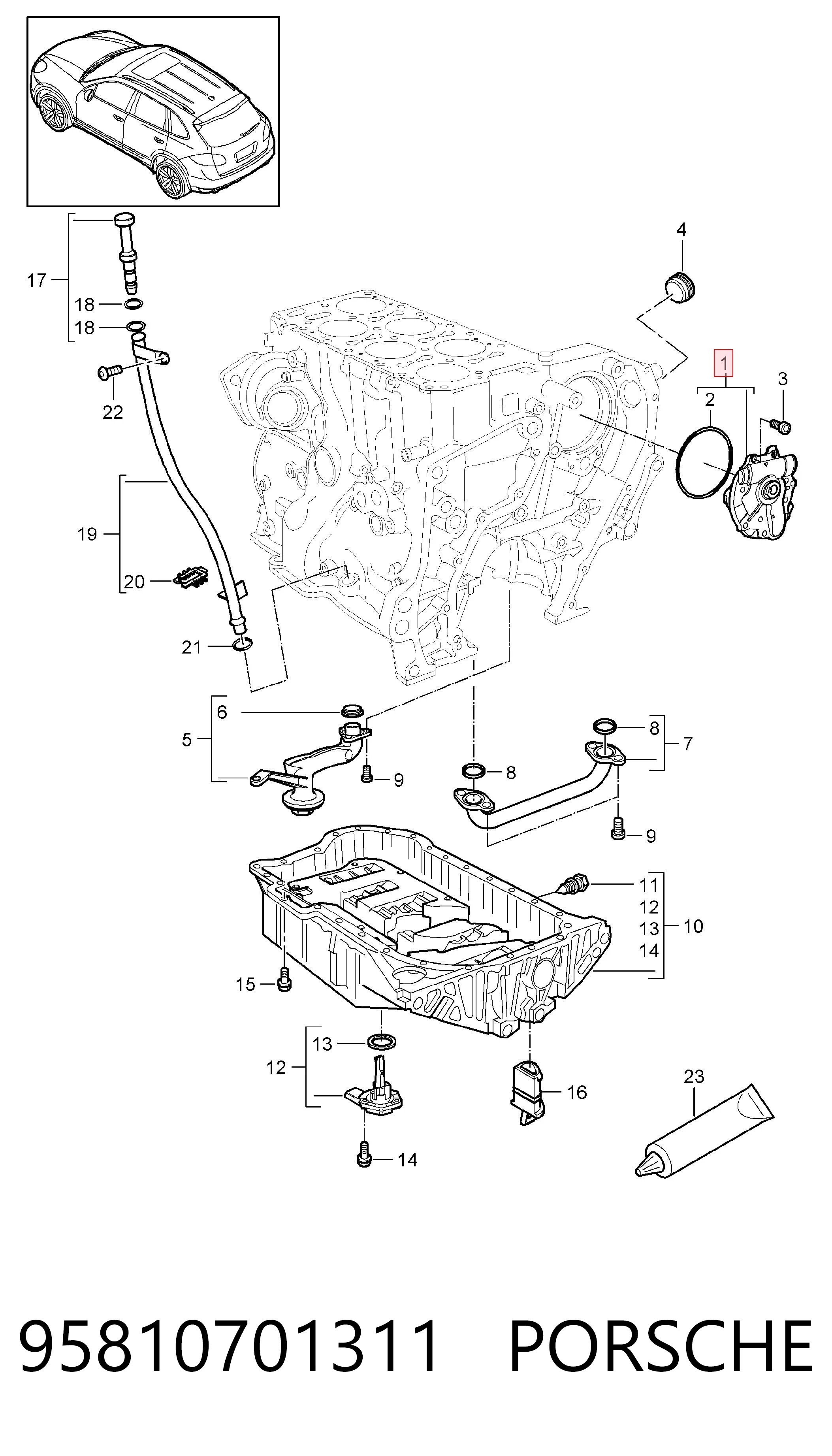 95810701311 Porsche 