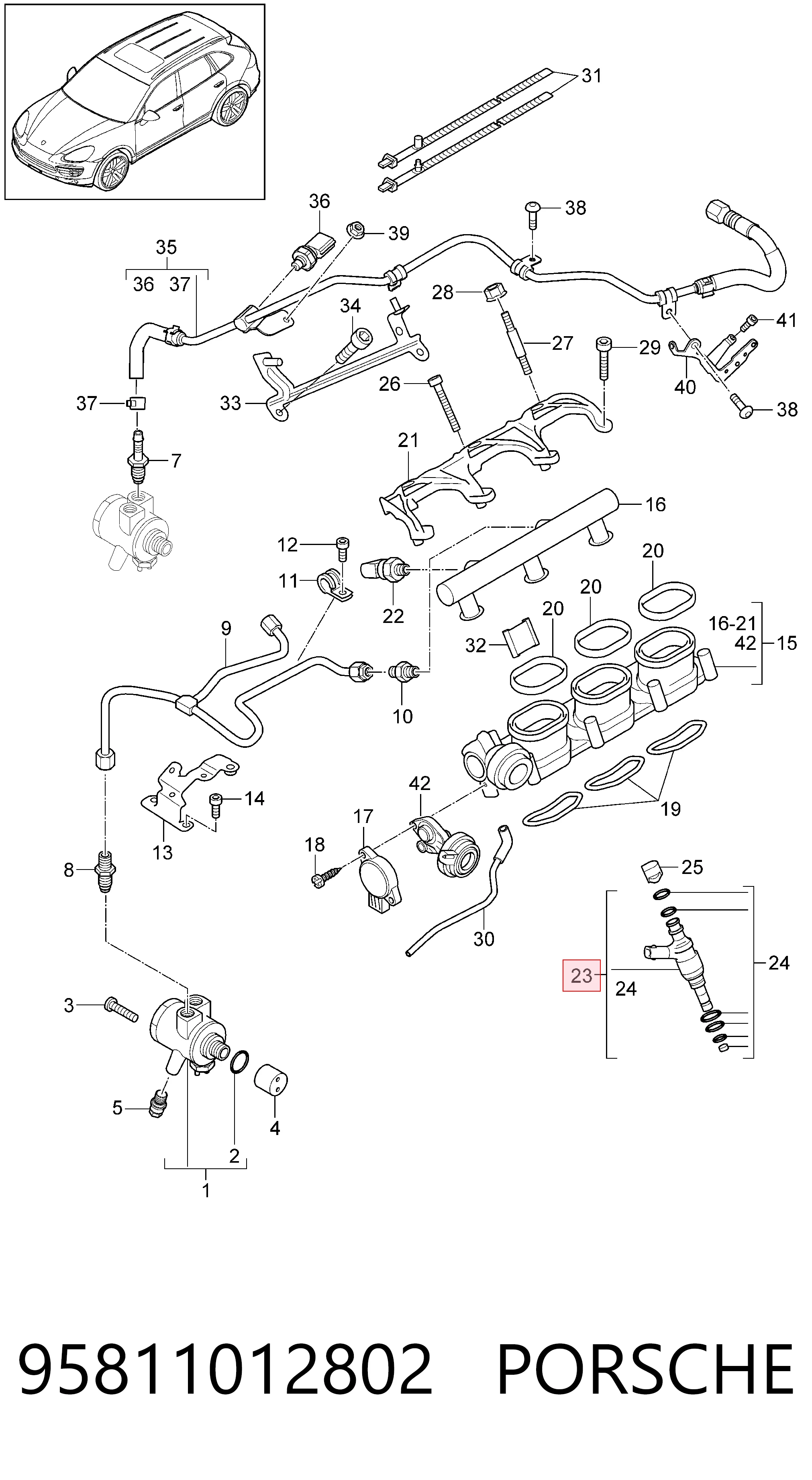 Форсунка инжектора VAG 95811012803 цена, от 38.14 USD