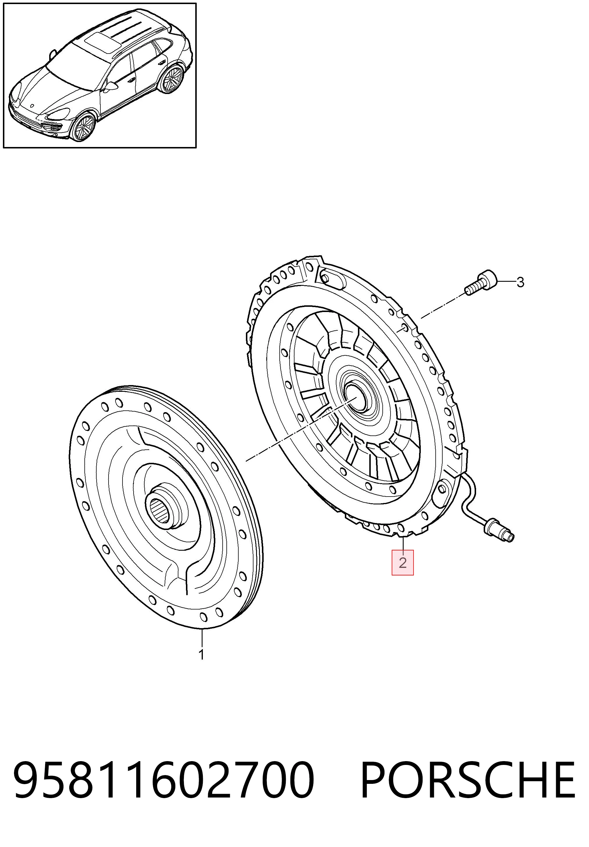 95811602700 Porsche Сцепление в сборе