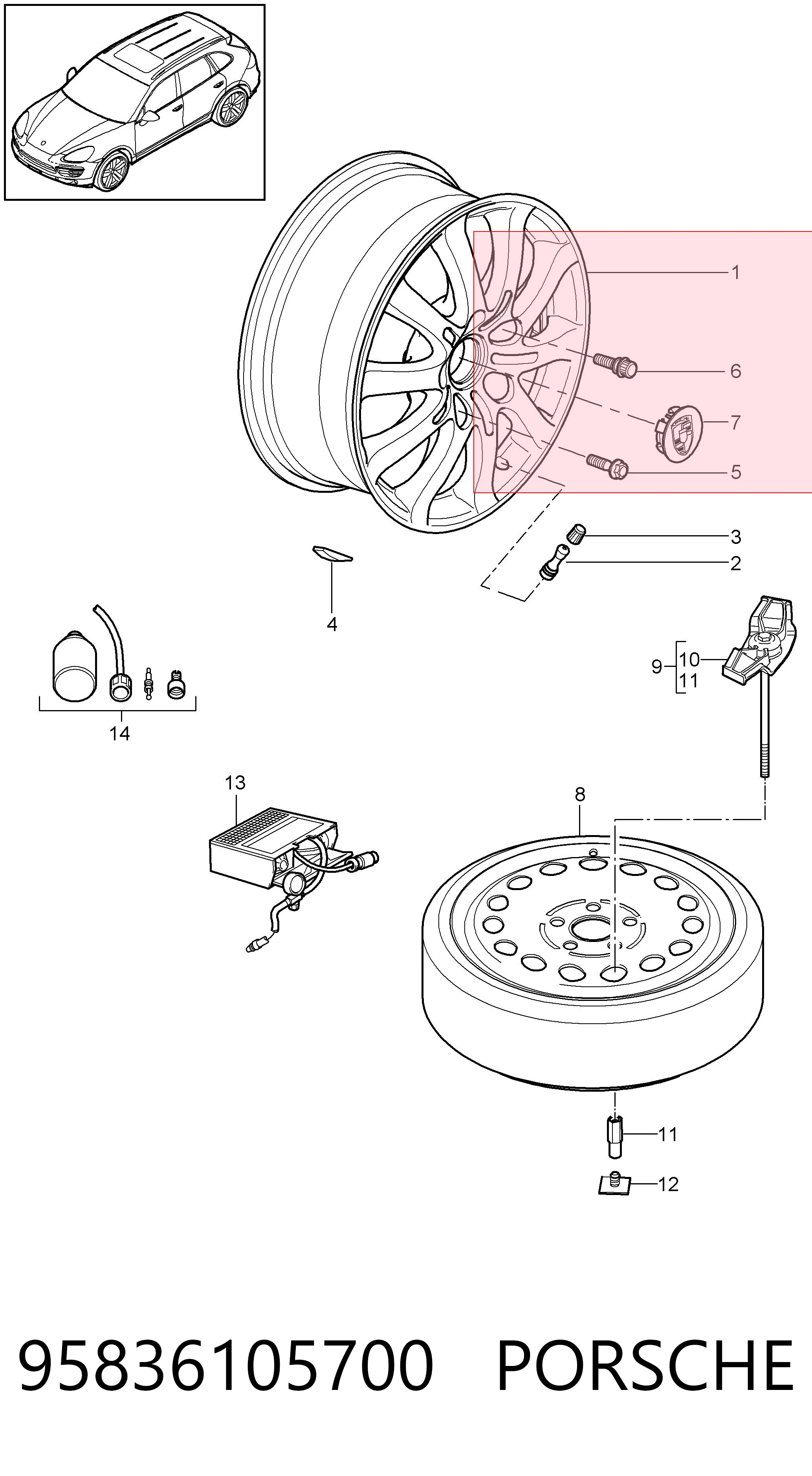 95836105700 Porsche 