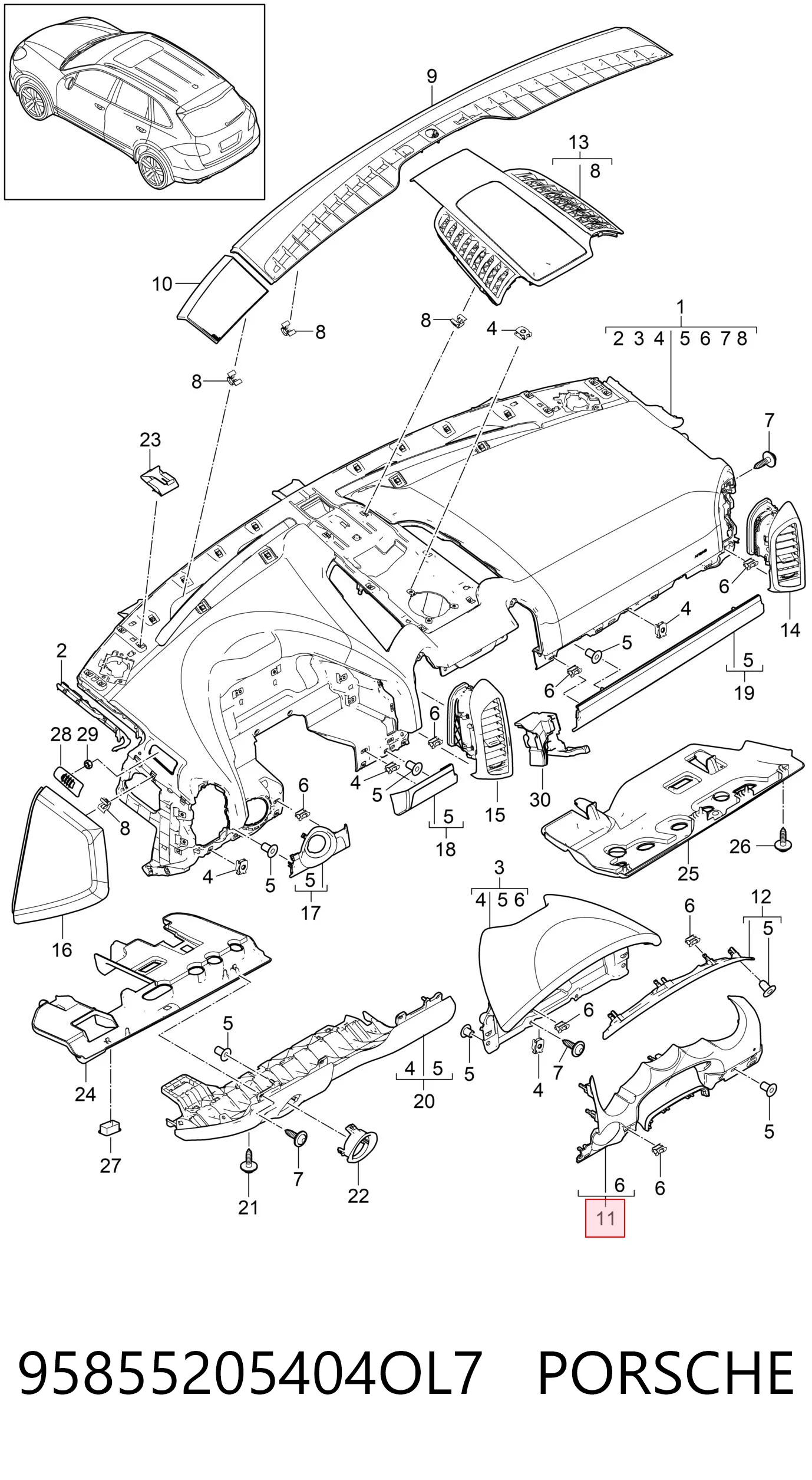 95855205404OL7 Porsche