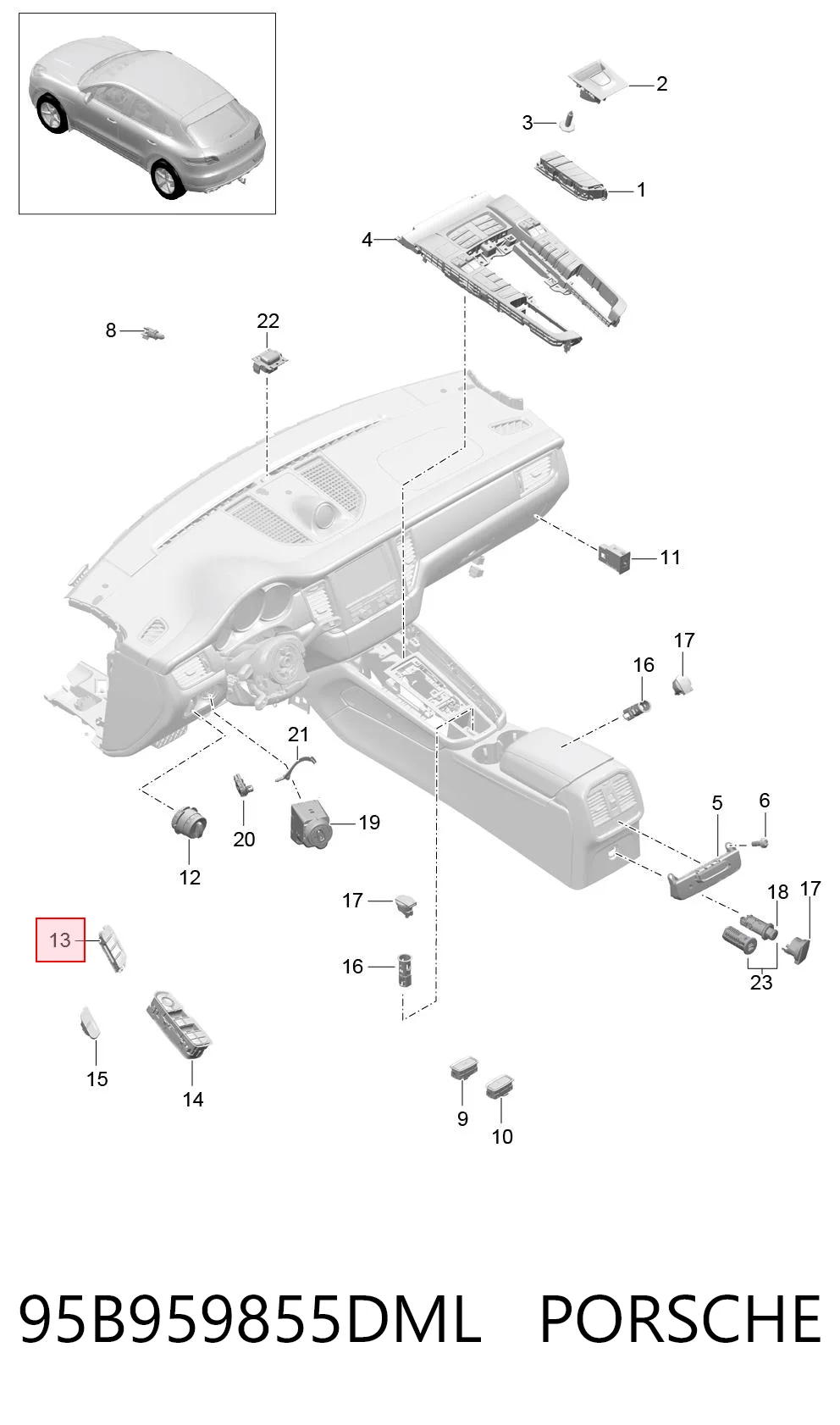 95B959855DML Porsche 