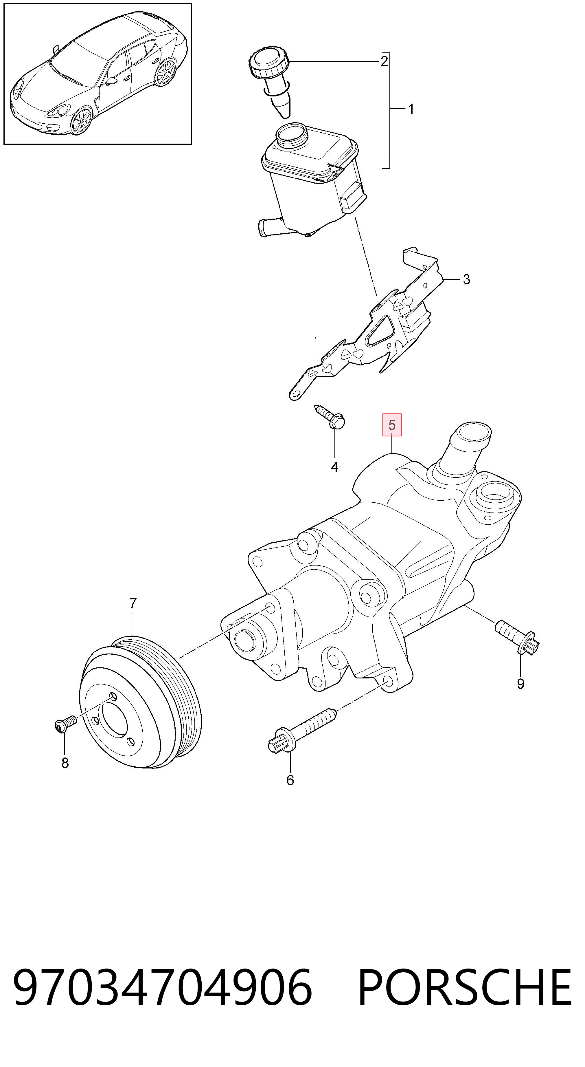 97034704906 Porsche ГУР руля