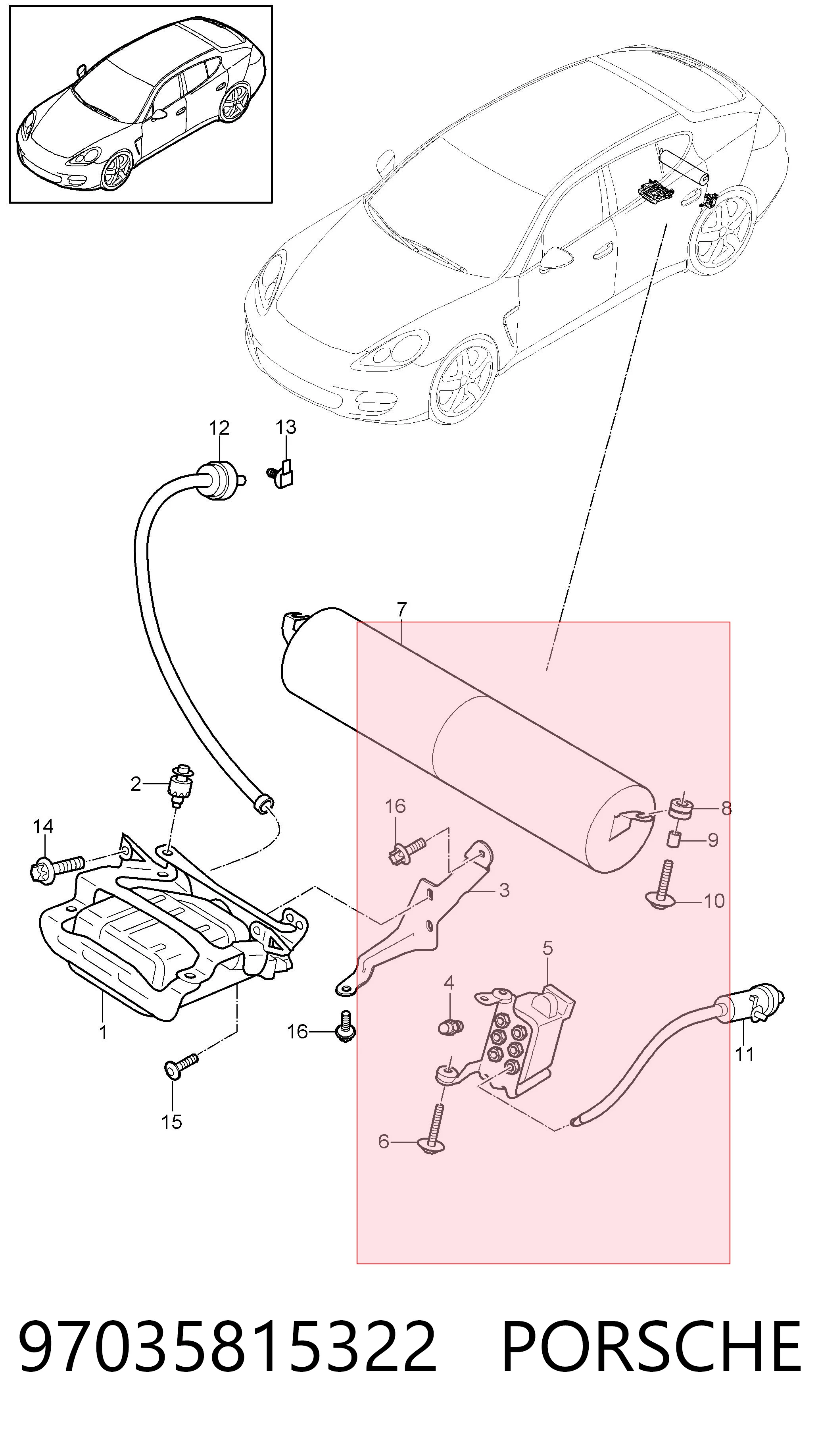 97035815322 Porsche Блок клапанов гидравлической подвески AБС (ABS)