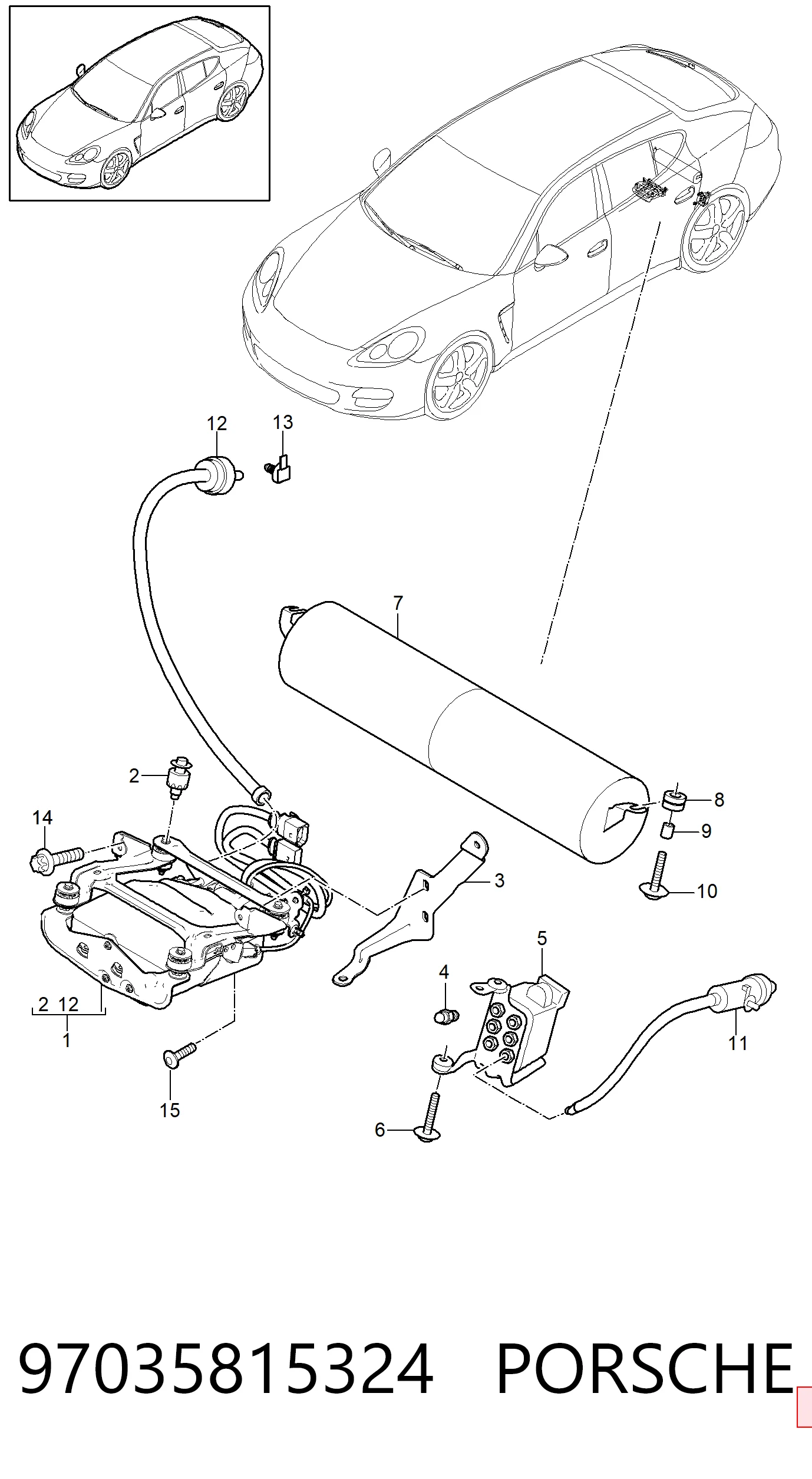 Блок шинных кранов Porsche 97035815324 цена, от 122.65 USD