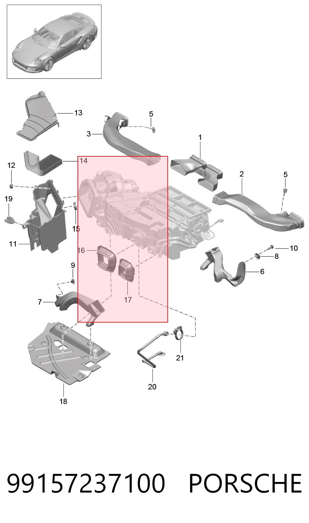 99157237100 Porsche Внутрисалонный фильтр