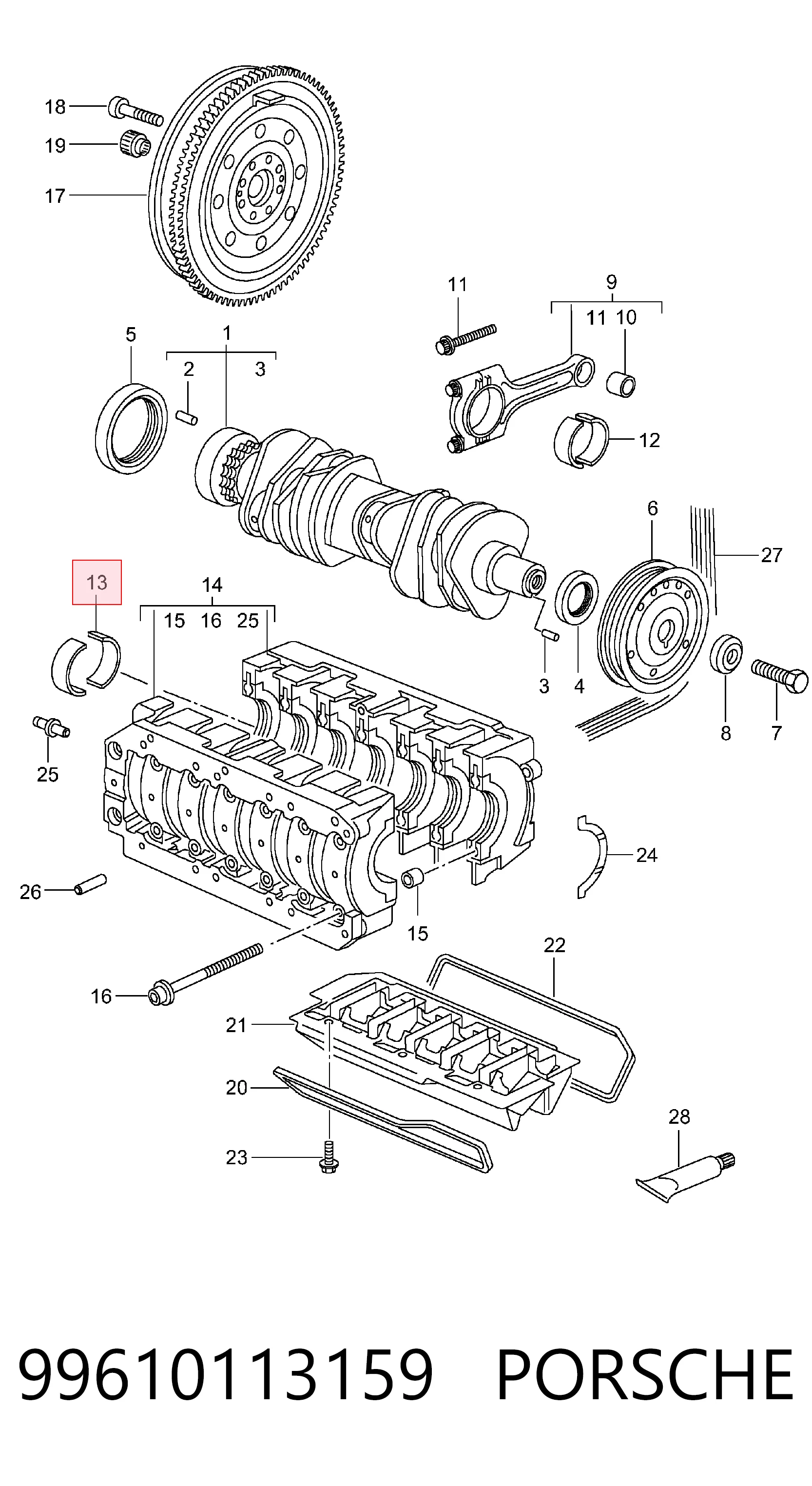 Сальник коленвала задний A0089973347 Mercedes