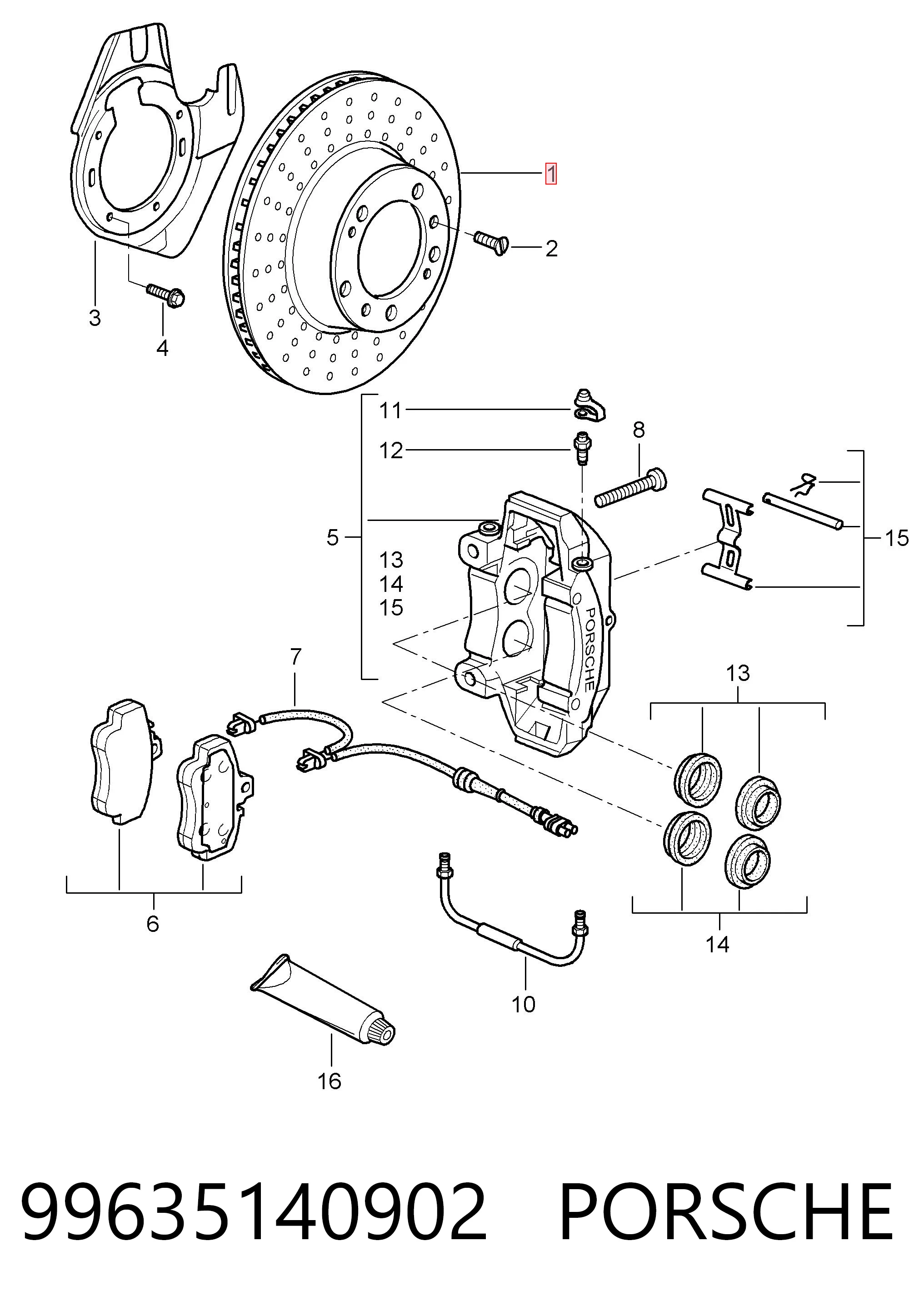 99635140902 Porsche Диск тормозной передний