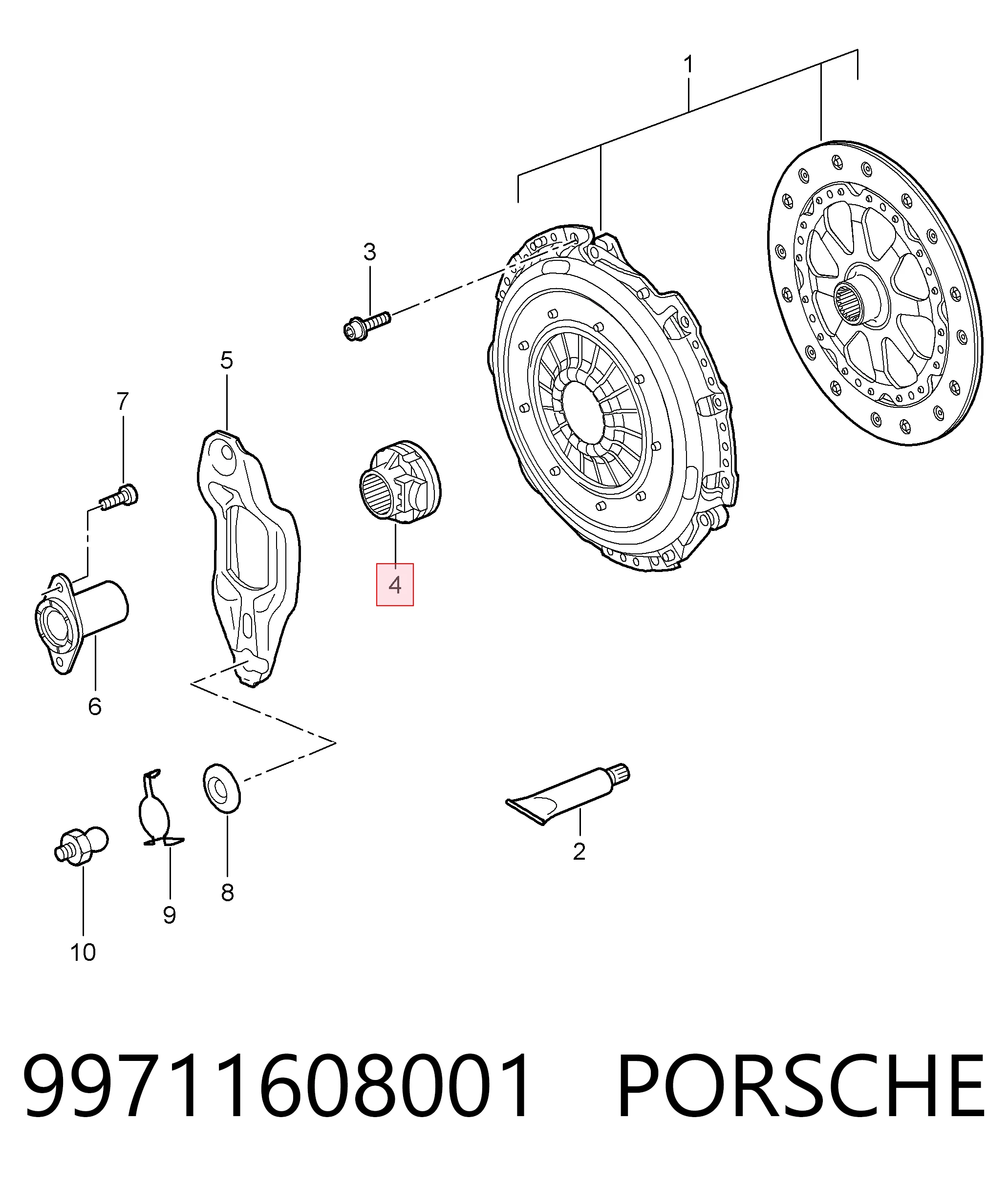 Подшипник выжимной сцепления на Porsche 911 Targa 997