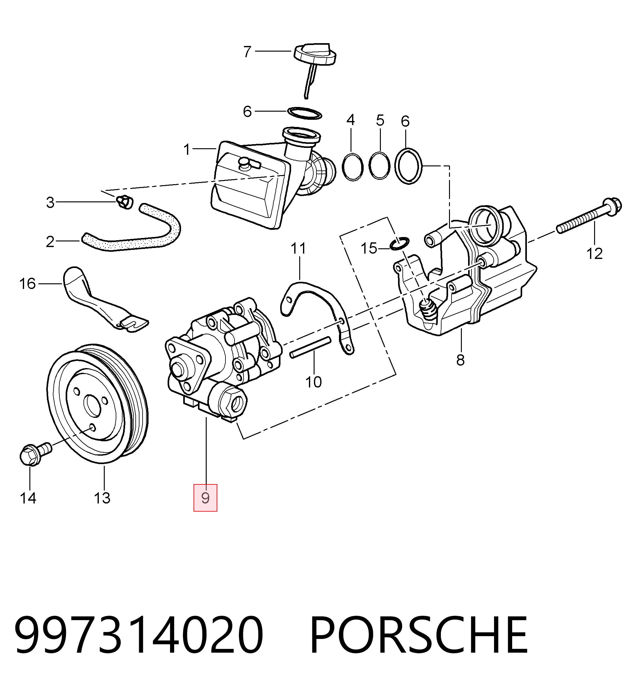 Насос ГУР 6991N AAE