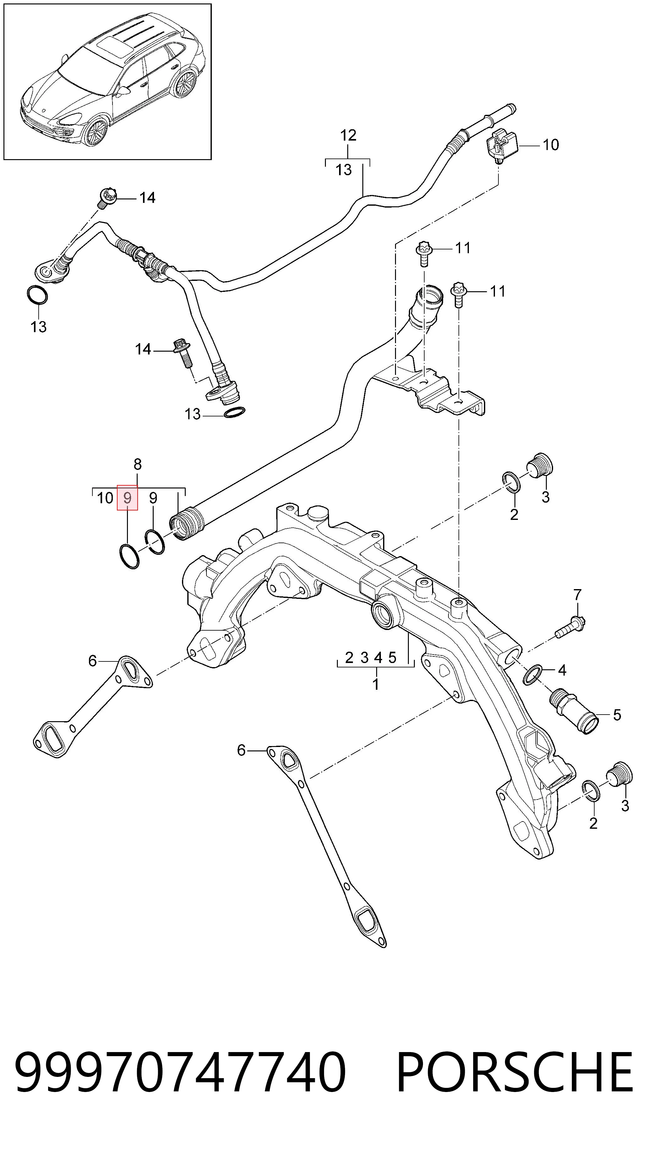 99970747740 Porsche Уплотнительное кольцо, универсальное