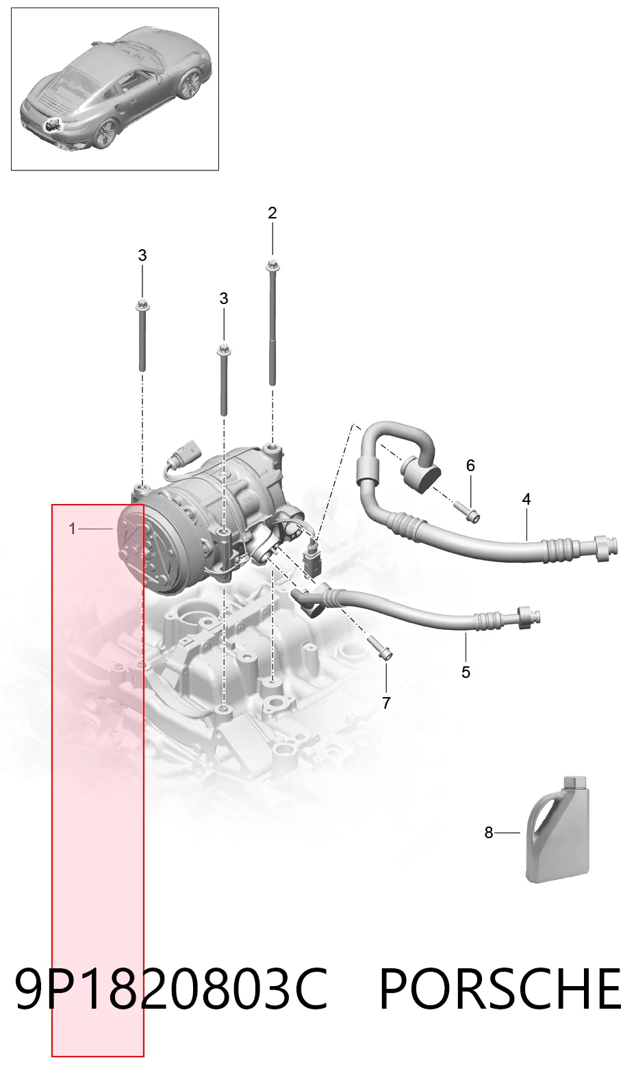 9P1820803B VAG Компрессор хладагента