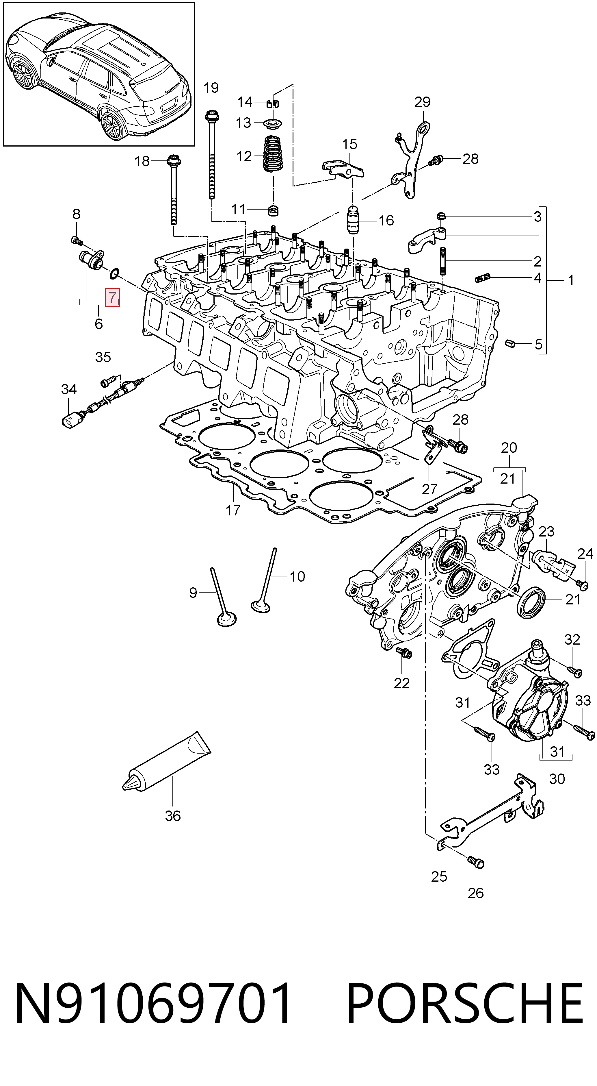 Прокладка масляного насоса K04893446AA Fiat/Alfa/Lancia
