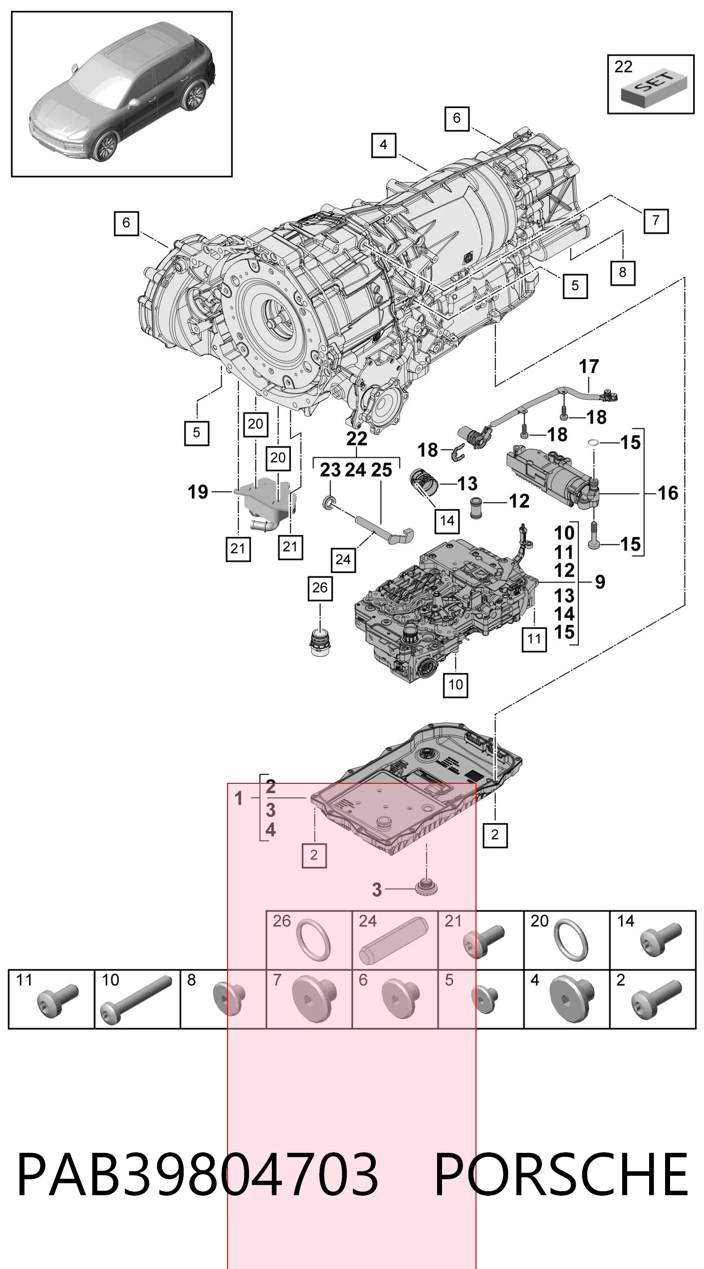 Сервисный комплект для замены масла АКПП ZF Parts 1104298052 цена, от 147.08 USD