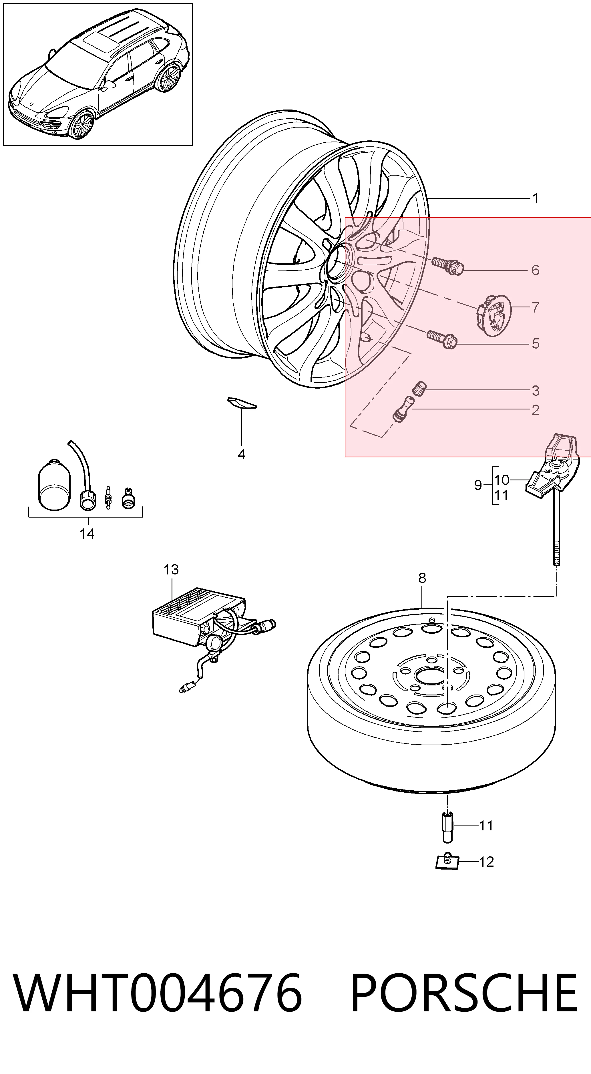WHT004676 Porsche Болты колесные
