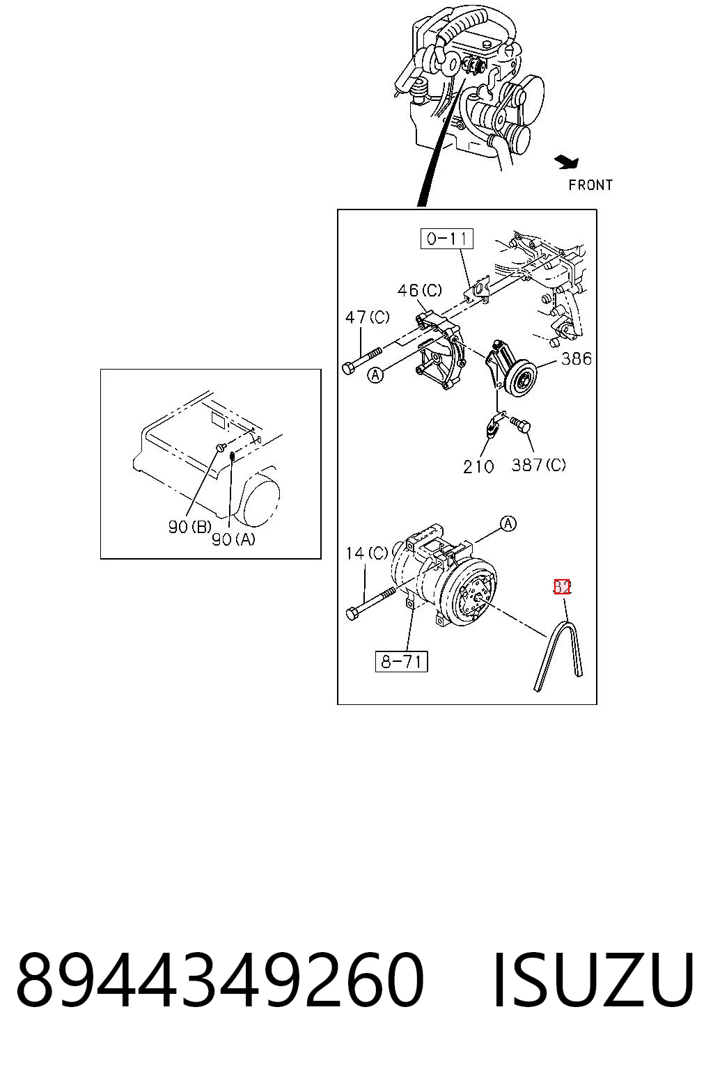 Клиновый ремень Renault (RVI) 5001823624 цена, от 7.59 USD