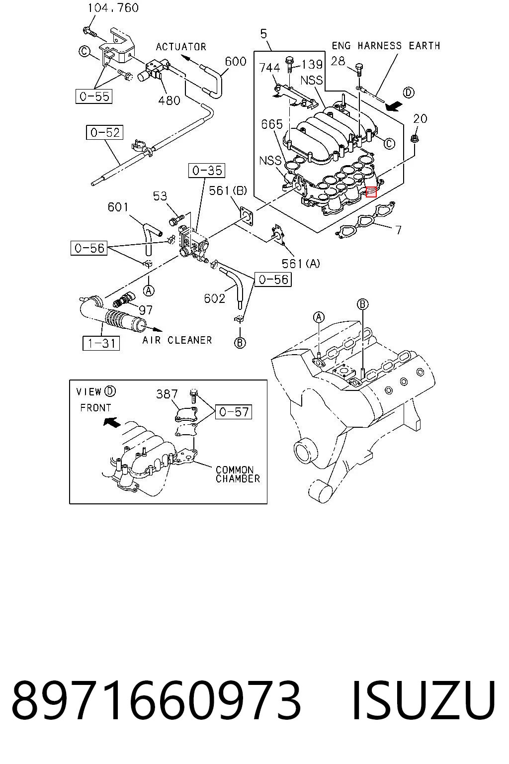 8971660973 Isuzu Дроссельная заслонка