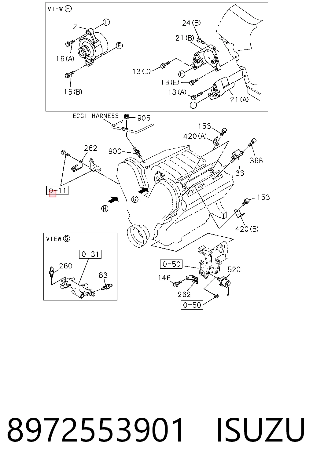 Стартер ISUZU 8972553901