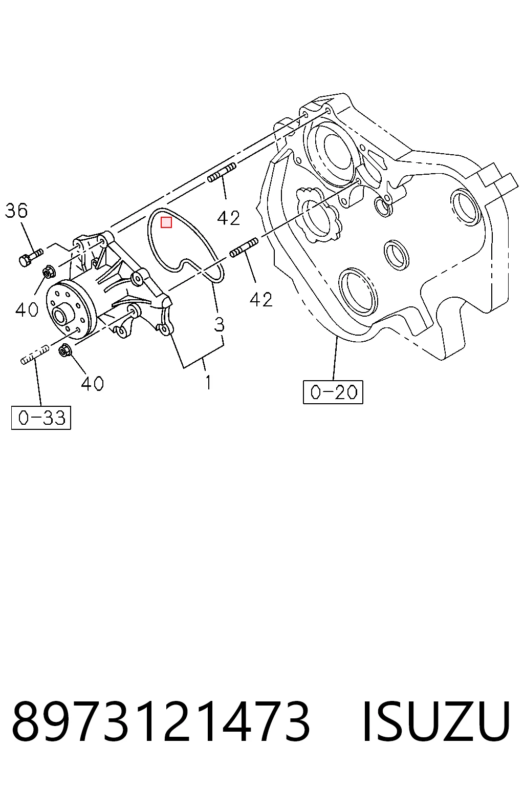 8973121473 Isuzu Насос водяной