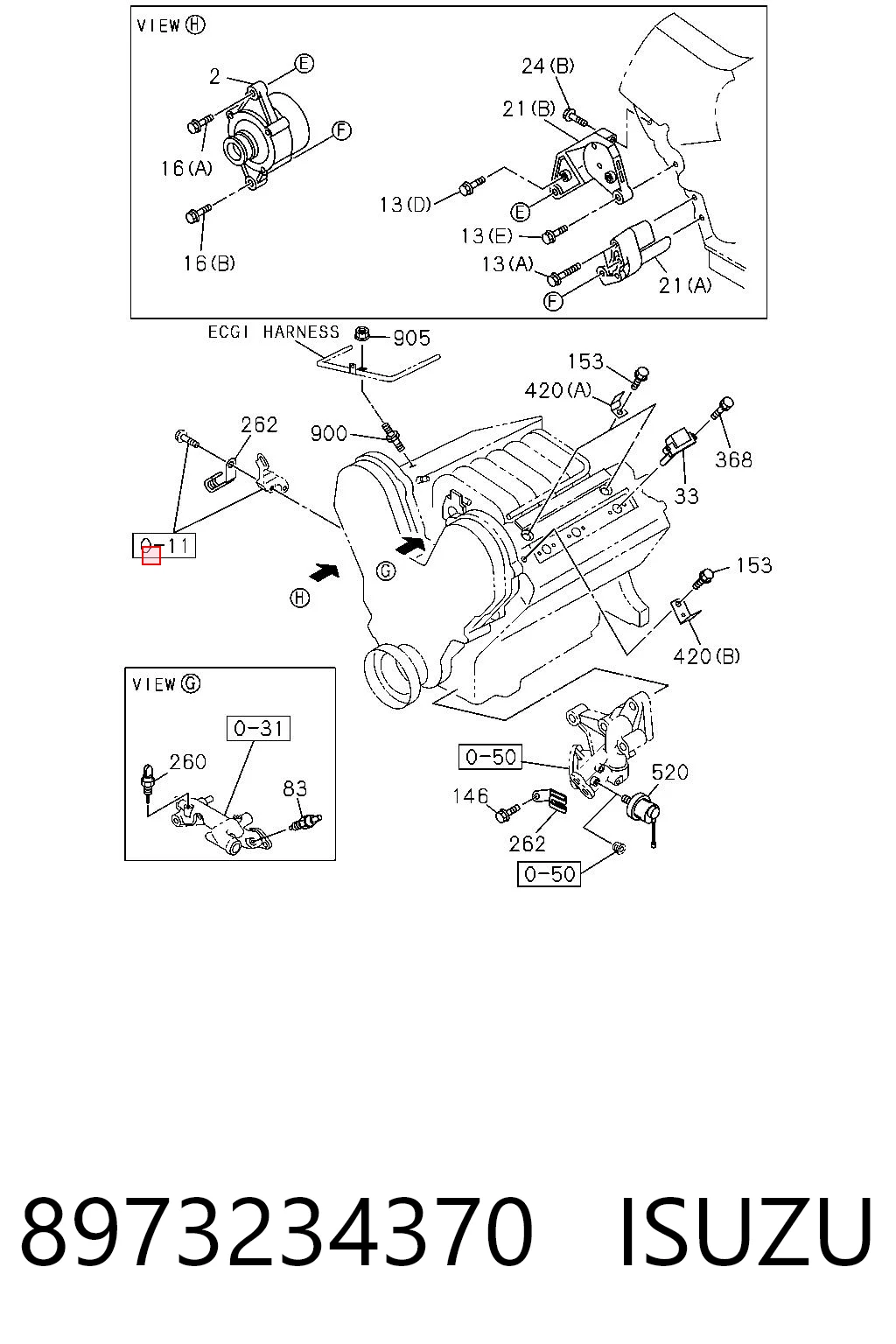 Стартер ISUZU 8973234370