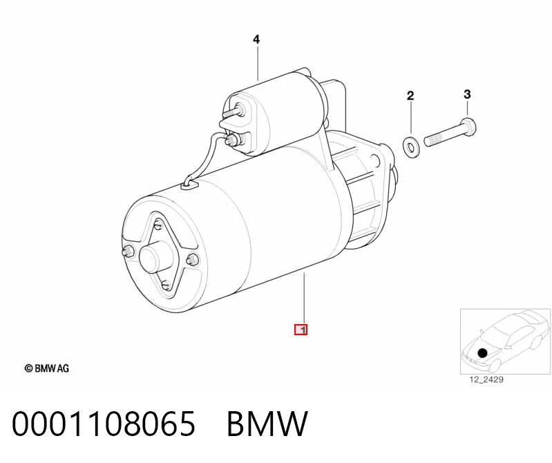 0001108065 BMW Стартер автомобиля