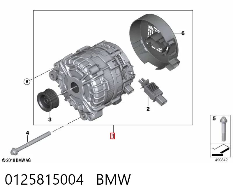 0125815004 BMW Генератор автомобильный