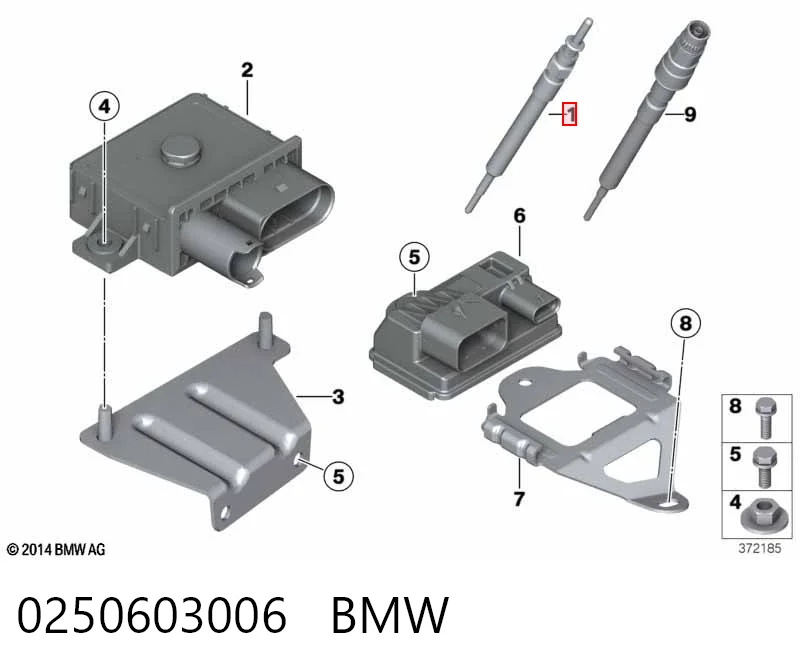 0250603006 BMW Свечи накаливания