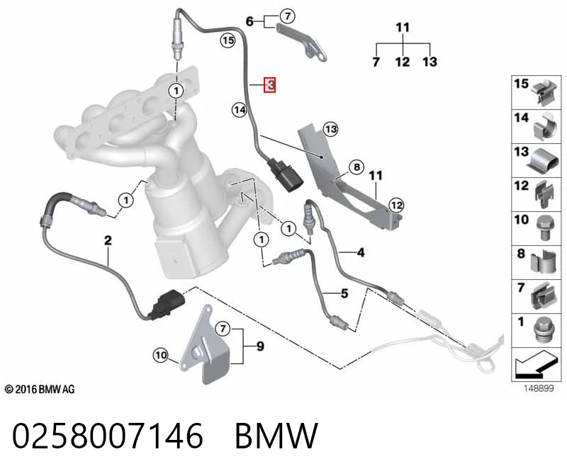 11787512985 Rolls-royce Лямбда-зонд, датчик кислорода до катализатора
