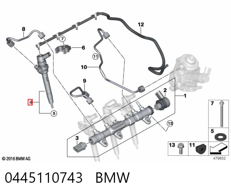 0445110743 BMW Топливные форсунки