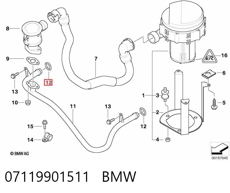 07119901511 BMW Уплотнительное кольцо, универсальное