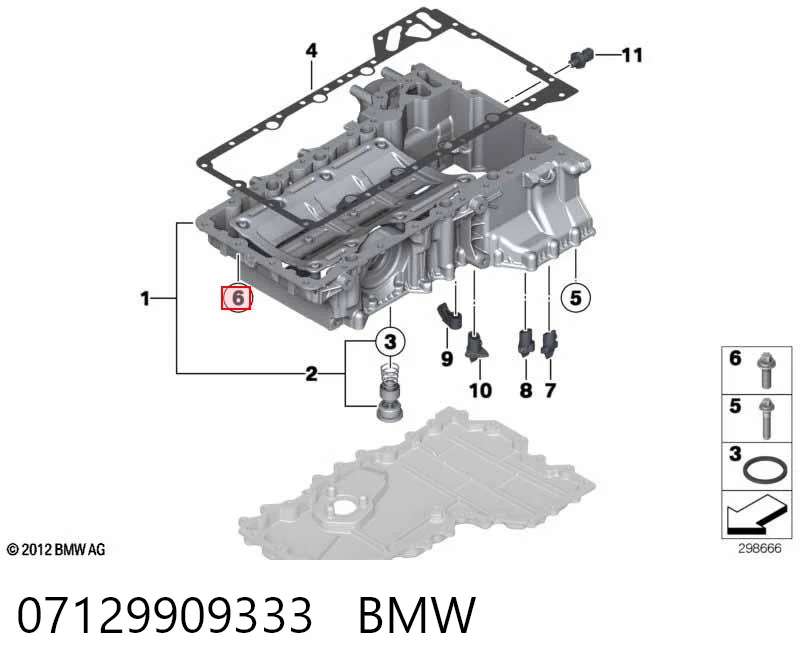 07129909333 BMW Болт крепления переднего рычага, нижнего