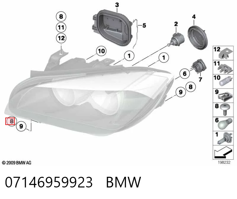 07146959923 BMW Болт крепления головки блока цилиндров