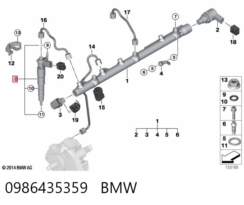 0986435359 BMW Топливные форсунки