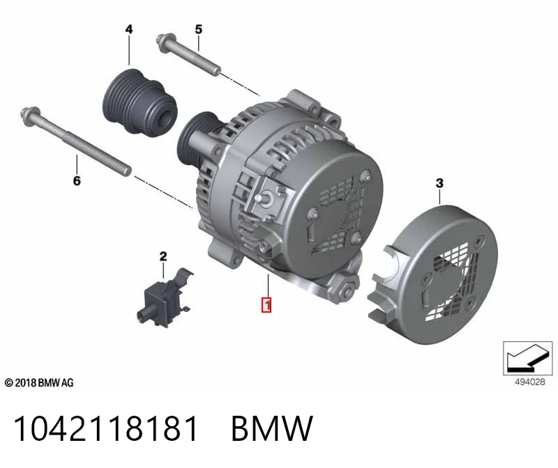 1042118181 BMW Генератор автомобильный