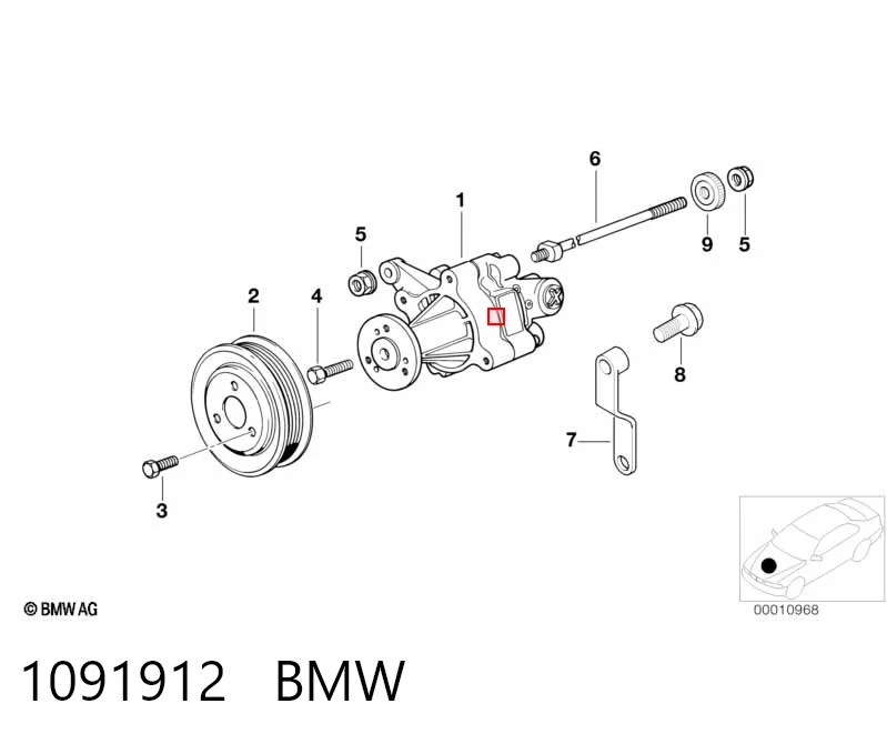 1091912 BMW ГУР руля