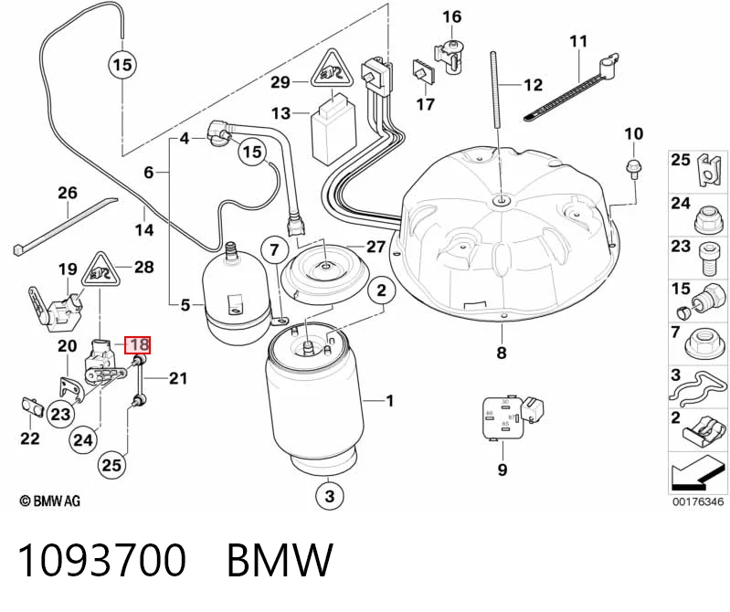 1093700 BMW Задний датчик положения кузова
