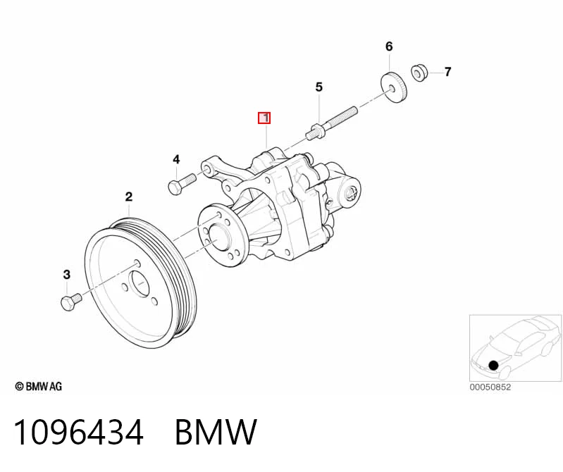 1096434 BMW ГУР руля