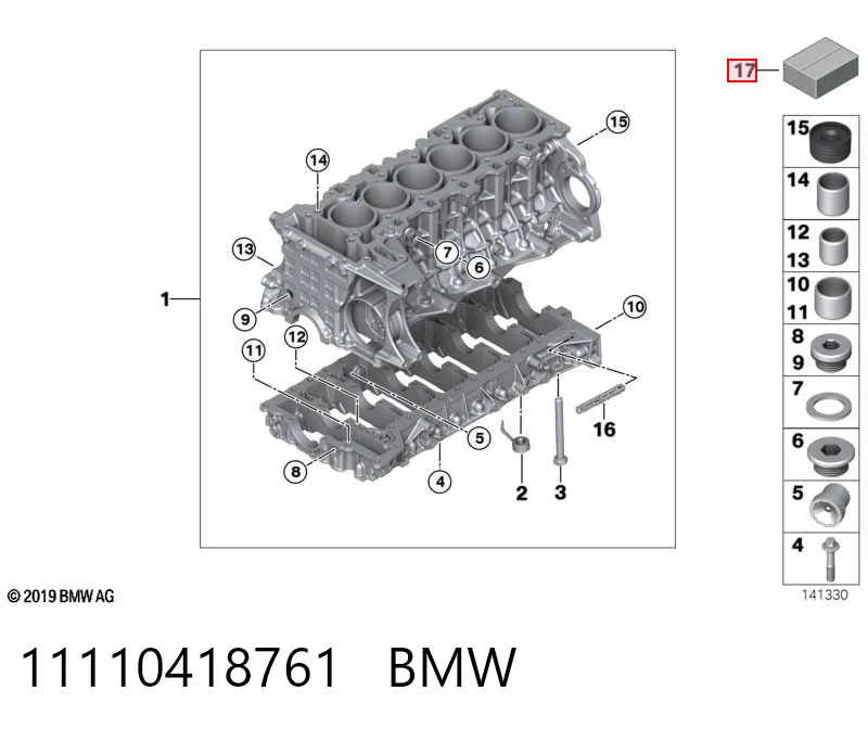 11110418761 BMW Болт поддона двигателя